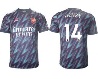 FC Arsenal Auswärtstrikot 2021/22 3rd Trikot blau mit Aufdruck Henry 14
