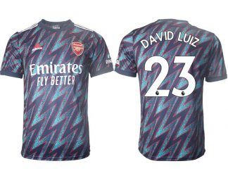 FC Arsenal Auswärtstrikot 2022 3rd Trikot blau mit Aufdruck David Luiz 23