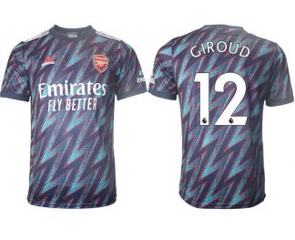 FC Arsenal Auswärtstrikot 2022 3rd Trikot blau mit Aufdruck Giroud 12