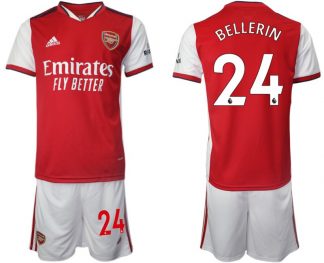 FC Arsenal Heimtrikot 2022 Bellerín 24# Herren rot Kurzarm + Kurze Hosen
