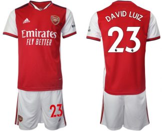 FC Arsenal Heimtrikot 2022 David Luiz 23# Herren rot Kurzarm + Kurze Hosen