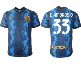 Danilo D’Ambrosio #33 Inter Milan Herren Fußball Trikot 2022 Heimtrikot Kurzarm