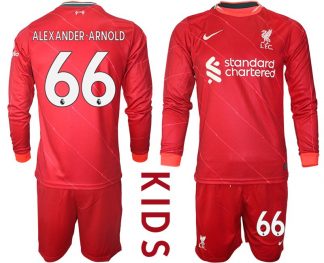 FC Liverpool Heimtrikot 2021/22 Trikotsatz Langarm in rot für Kinder Alexander-Arnold 66