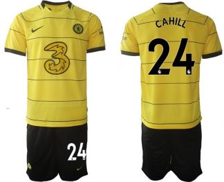 Fußball Trikotsatz Chelsea FC Stadium 2022 Auswärtstrikot gelb/schwarz Cahill 24