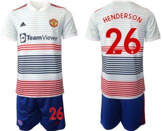 Shop Manchester United 2022-2023 Auswärtstrikot Trikotsatz Kurzarm mit Aufdruck Henderson 26
