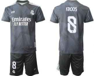 Herren Y-3 Real Madrid Viertes Fußballtrikot schwarz für die Saison 2021-2022 KROOS 8