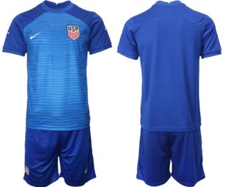 Günstige Fußballtrikots der USA für die WM 2022 Heimtrikot Marineblau Trikotsatz