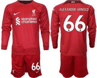 FC Liverpool 2022-23 Heimtrikot rot Trikotsatz Langarm + Kurze Hosen ALEXANDER-ARNOLD 66