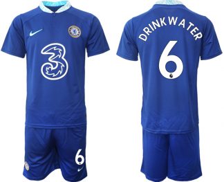 Herren Fussballtrikots Chelsea FC 22-23 Heimtrikot blau Online Bestellen mit Aufdruck DRINK WATER 6