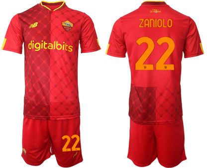 Fußball Trikots Kaufen Herren AS Roma 22-23 Heimtrikot bestellen mit Aufdruck ZANIOLO 22
