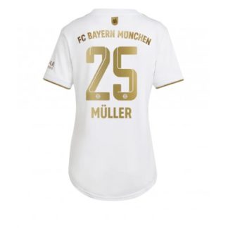 Kaufe Frauen Fußballtrikots FC Bayern Munich Auswärtstrikot 2022-23 Kurzarm Thomas Muller 25