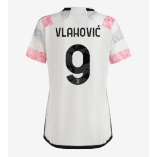 Frauen Fußballtrikot Juventus Auswärtstrikot 2023-24 Kurzarm Dusan Vlahovic 9