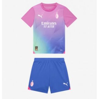 Fußballtrikot für Kinder AC Milan 3rd trikot 2023-24 Kurzarm + Kurze Hosen