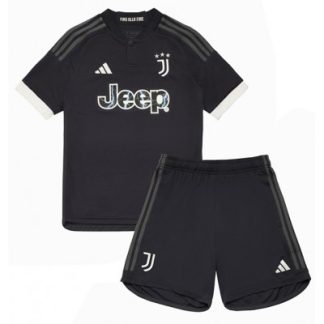 Kinder Fußball Trikot Juventus 3rd trikot 2023-24 schwarz Kurzarm + Kurze Hosen