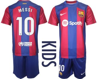 Kinder Trikot FC Barcelona 2023-2024 Heimtrikot bestellen mit Aufdruck MESSI 10