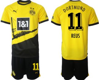 Günstige Borussia Dortmund BVB Heimtrikot 2023-24 Kurzarm + Kurze Hosen REUS 11