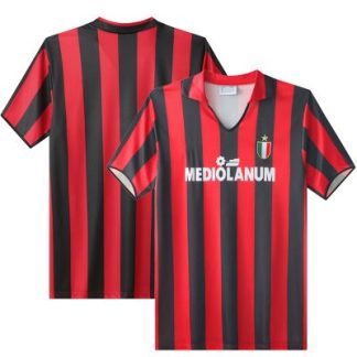 Günstige Fußball Kurzarm AC Mailand 1988-91 Retro-Trikot für Herren