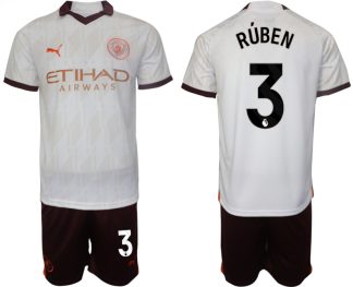 Herren Set Manchester City Auswärtstrikot 2023/24 Fußballtrikots Ruben Dias 3