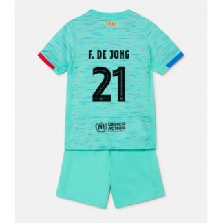 Kinder FC Barcelona 2023-24 Drittes Trikot Fußball trikotsatz Frenkie de Jong 21