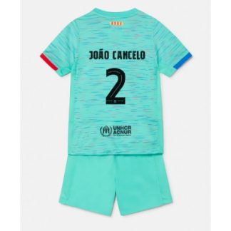 Kinder FC Barcelona 2023-24 Drittes Trikot Fußball trikotsatz Joao Cancelo 2