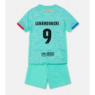 Kinder FC Barcelona 2023-24 Drittes Trikot Fußball trikotsatz Robert Lewandowski 9