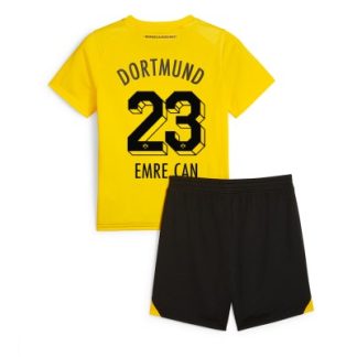 Kinder Heimtrikot Borussia Dortmund 2023-24 Kurzarm + Kurze Hosen Emre Can 23
