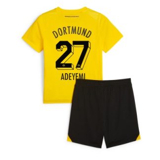 Kinder Heimtrikot Borussia Dortmund 2023-24 Kurzarm + Kurze Hosen Karim Adeyemi 27