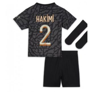 Günstige Kinder Fußball Trikotsatz Paris Saint-Germain PSG 3rd trikot 2023-24 Achraf Hakimi 2