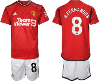 Herren Set Manchester United Heimtrikot 2023-24 bestellen mit Aufdruck B.FERNANDES 8