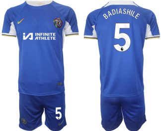 Fußball trikotsatz für Herren Chelsea 2023-24 weiß blau Heimtrikot Benoit Badiashile 5