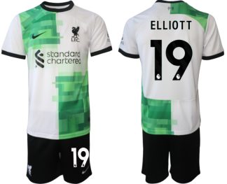 Fußballtrikot Herren Set Liverpool FC Auswärtstrikot 2023-24 Harvey Elliott 19