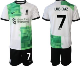 Günstige Fußball trikotsatz Liverpool FC Auswärtstrikot 2023-24 Luis Diaz 7
