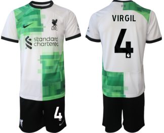 Günstige Fußball trikotsatz Liverpool FC Auswärtstrikot 2023-24 Virgil van Dijk 4