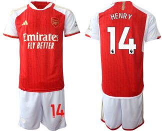 Günstige Fußballtrikots Arsenal Heimtrikot 2023-24 rot-weiss Herren Set Thierry Henry 14