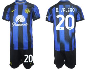 Günstige Fußballtrikots Inter Milan Heimtrikot 2023-24 Kurzarm + Kurze Hosen Borja Valero 20