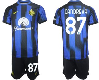 Günstige Fußballtrikots trikotsatz Inter Milan Heimtrikot 2023-24 Antonio Candreva 87