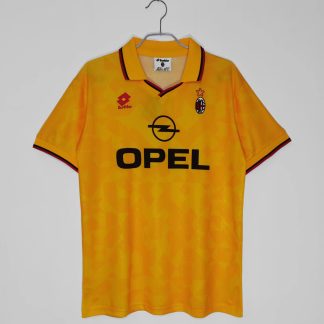 Herren AC Milan 1995-96 Kurzarm Retro Fußballtrikots in Gelb