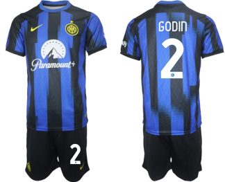Herren Inter Milan Heimtrikot 2023-24 Günstige Fußball trikotsatz Diego Godin 2