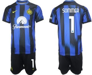 Herren Inter Milan Heimtrikot 2023-24 Günstige Fußball trikotsatz Yann Sommer 1