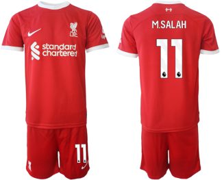Herren Set Liverpool FC Heimtrikot 2023-24 rot Fußballtrikots Mohamed Salah 11