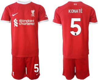 Liverpool FC Heimtrikot 2023-24 rot Günstige Fußballtrikots Trikotsatz Ibrahima Konate 5