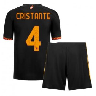 Günstige Fußballtrikots Set AS Roma 3rd trikot Kinder 2023-24 Bryan Cristante 4