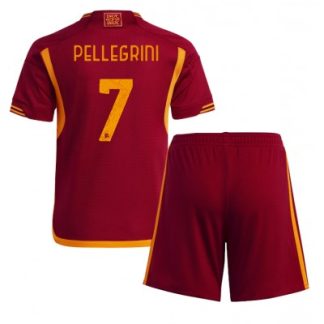 Kinder Fußballtrikots Set AS Roma Heimtrikotsatz 2023-2024 Lorenzo Pellegrini 7