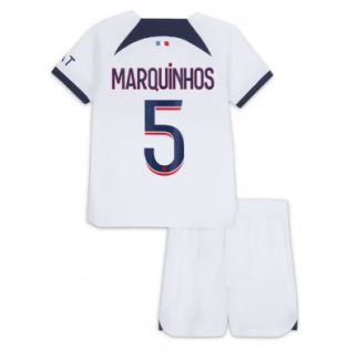 Kinder Paris Saint-Germain PSG 2023-24 Auswärtstrikot Trikotsatz Marquinhos 5