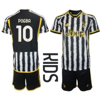 Fußballtrikot für kinder Juventus Heimtrikotsatz 2023-2024 Paul Pogba 10