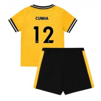 Fußballtrikot für kinder Wolves Heimtrikotsatz 2023-2024 Matheus Cunha 12