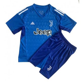 Fußballtrikot kinder sale Juventus Torwart Heimtrikotsatz 2023-2024 blau T-shirt