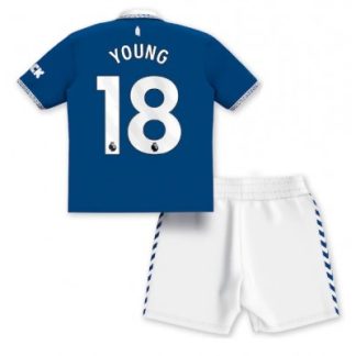 Fussballtrikots kinder sale Everton Heimtrikot 23/24 Blau Kurzarm + Weiß Kurze Hosen Ashley Young 18