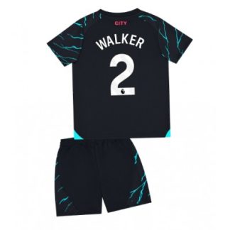 Kinder Manchester City 3rd trikot 2023-2024 Trikotsatz Kyle Walker 2