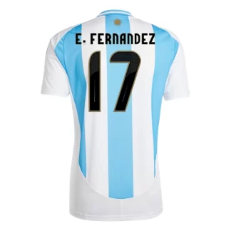Billige Argentinien Heimtrikot Copa América 2024 mit Aufdruck E.Fernandez 17